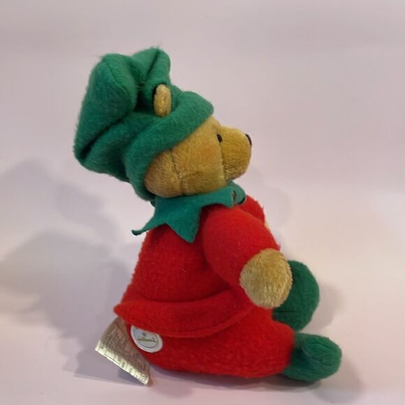 Vintage Hallmark Christmas Bear Plush Santas Helper Elf 7” Excellent Used Condi… - Picture 5 of 8